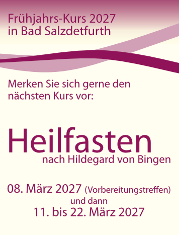 Fastenkurs 2026 Ankündigung